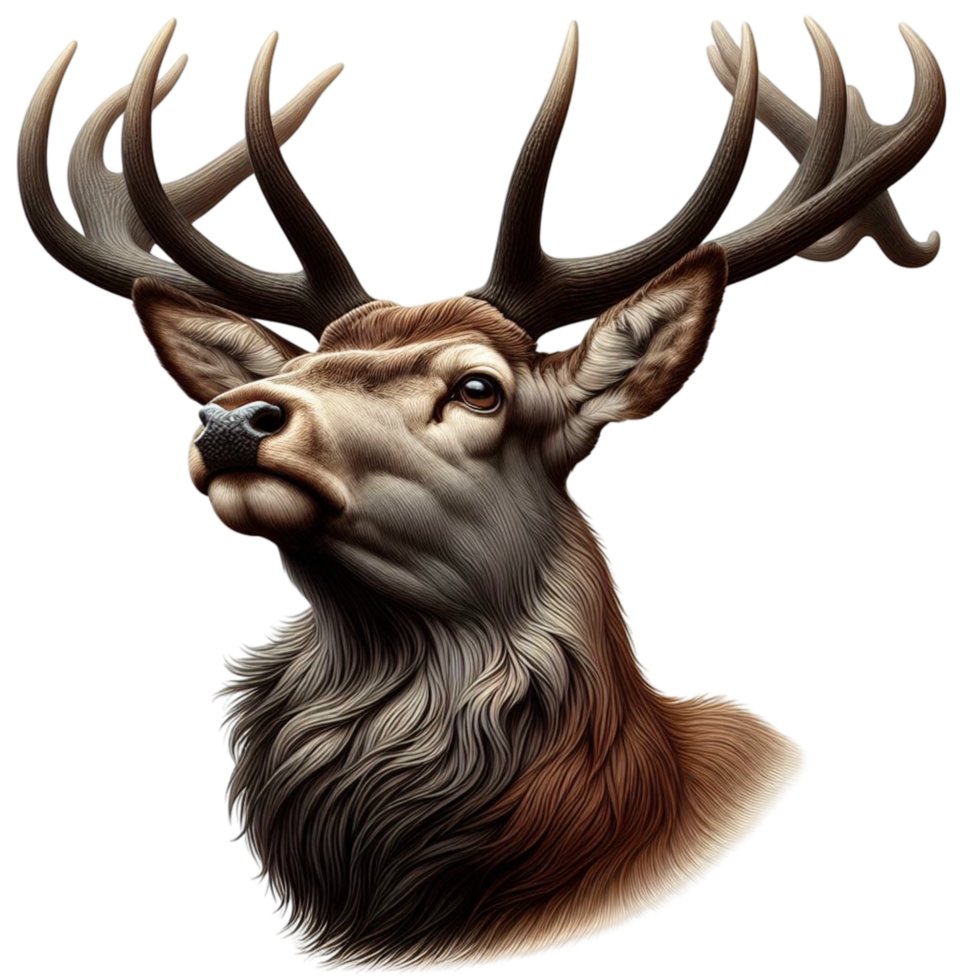 Realistic Deer Head Profile png