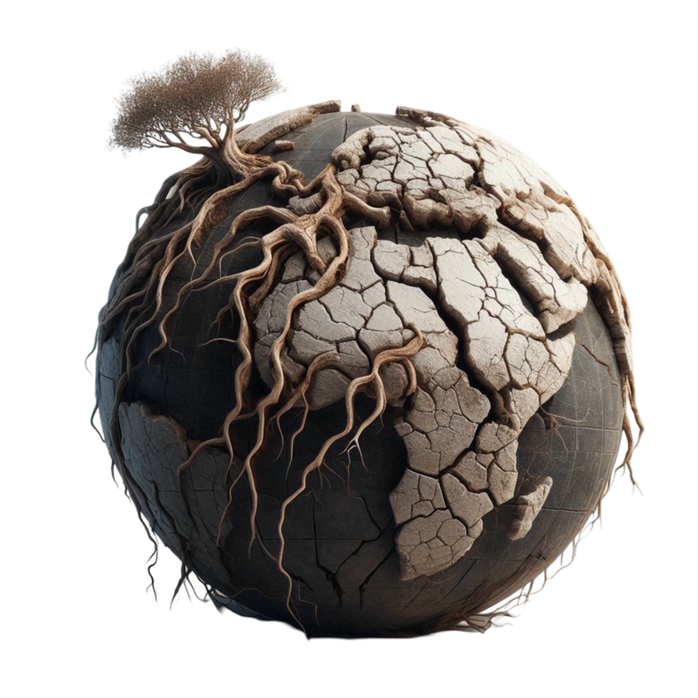 Earth with Tree Growing on Top png