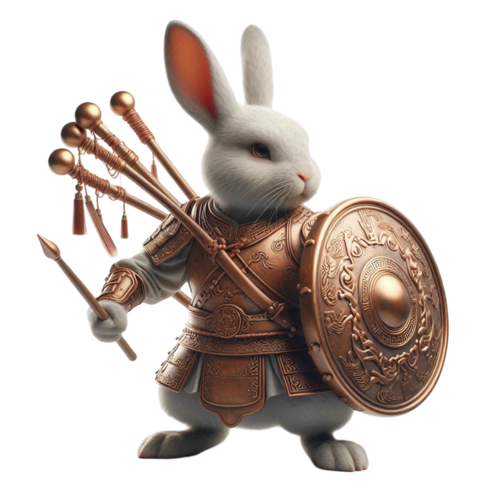 Warrior Rabbit Archer with Armor png