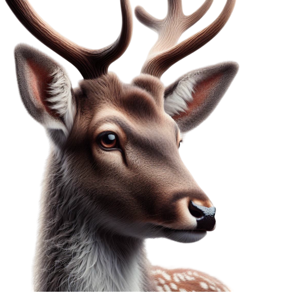 Side Profile of a Majestic Deer png