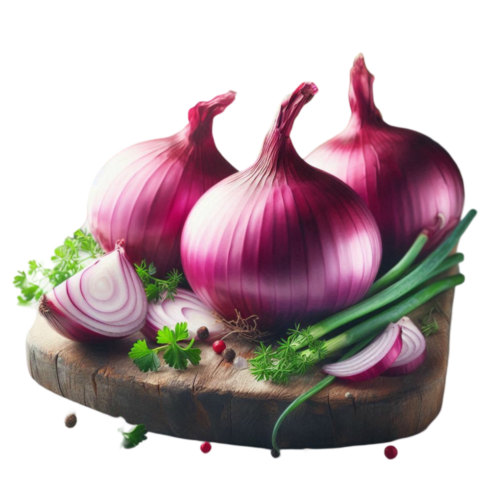 Surreal Onion Arrangement in a Dish png