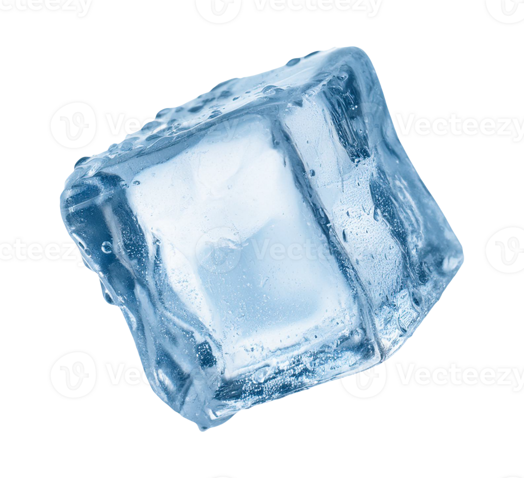 Isolated Ice cube on transparent background png