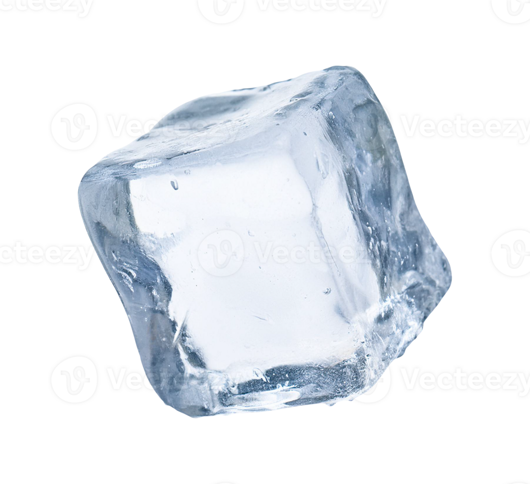 Isolated water ice cube on transparent background png