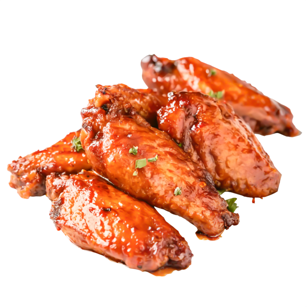 Delicious Glazed BBQ Chicken Wing png