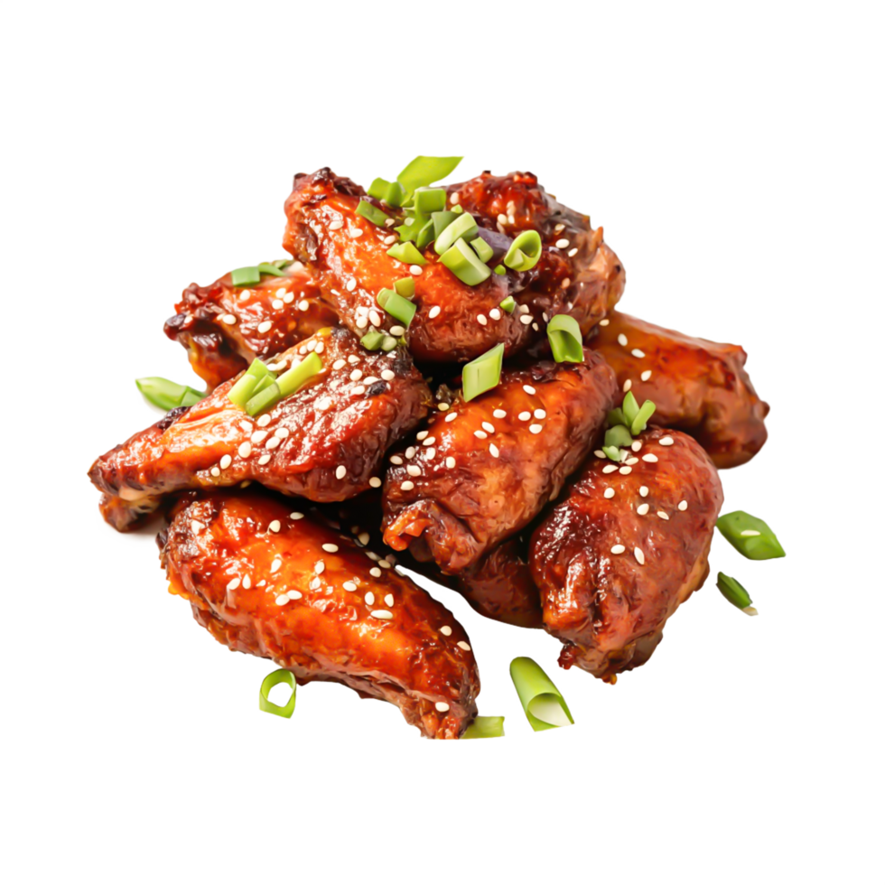 Delicious Glazed Chicken Wings png