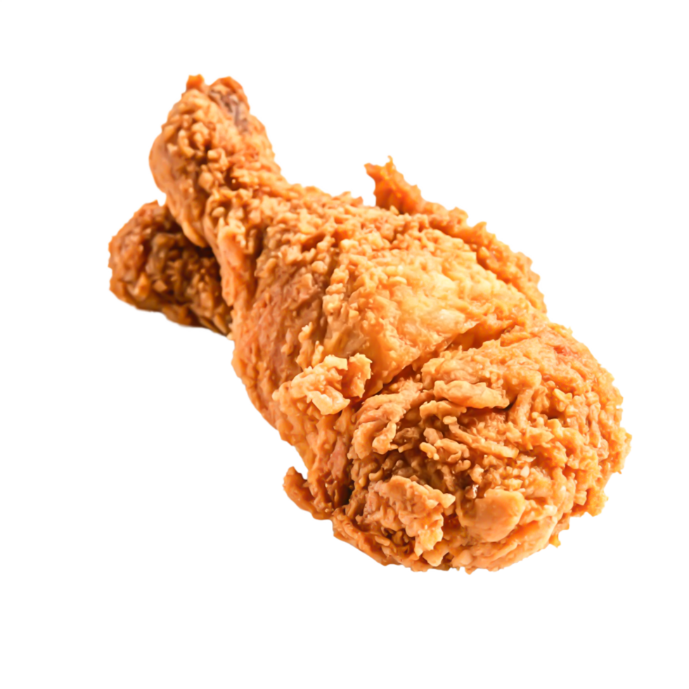 Crispy Fried Chicken Drumstick, Delicious Fast Food, Isolated on White Background png