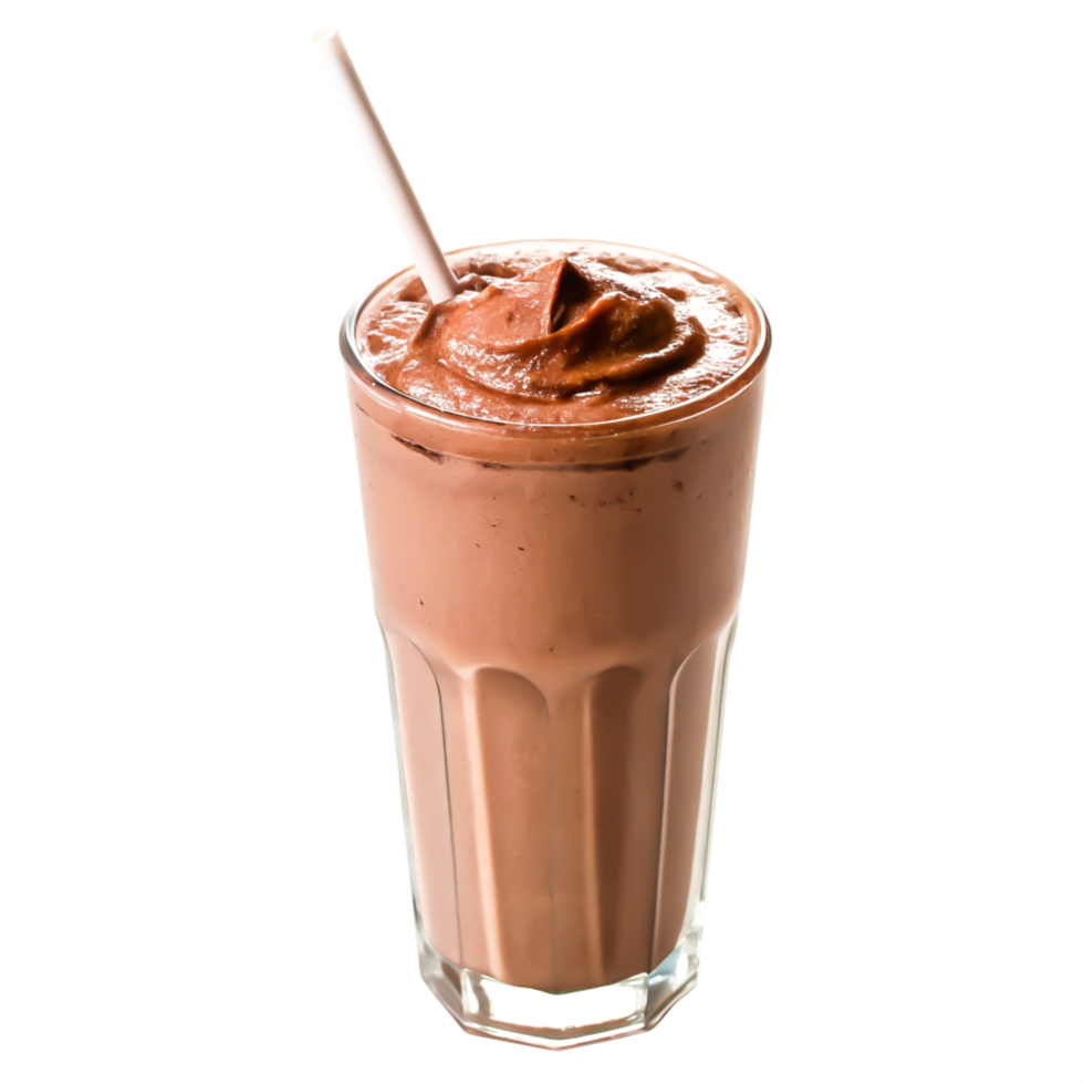 Delicious Chocolate Milkshake in Glass, Creamy Texture, Cold Drink png