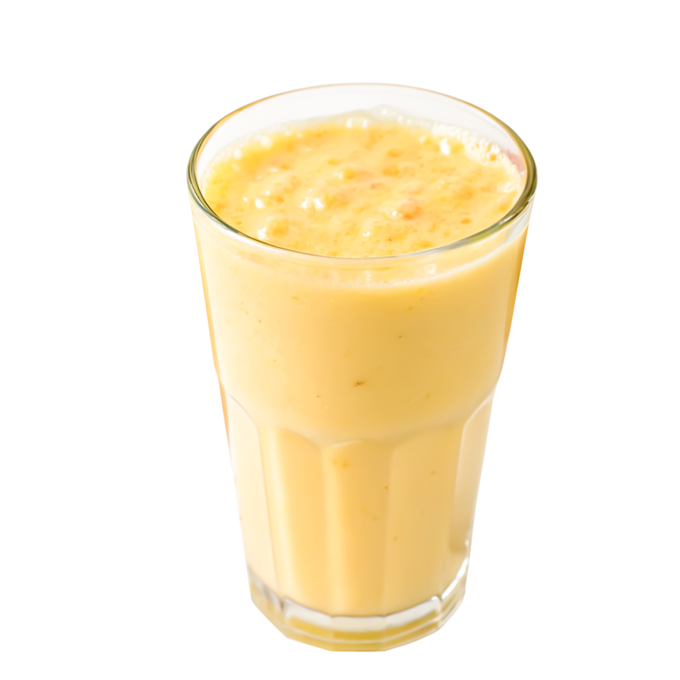 Delicious Mango Smoothie in Glass, Refreshing Tropical Drink, Healthy Breakfast png