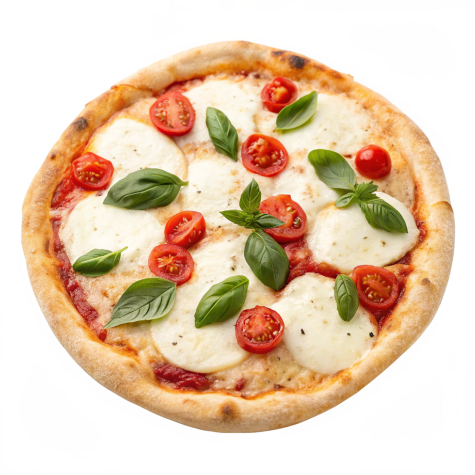 Delicious Margherita Pizza with Fresh Mozzarella, png
