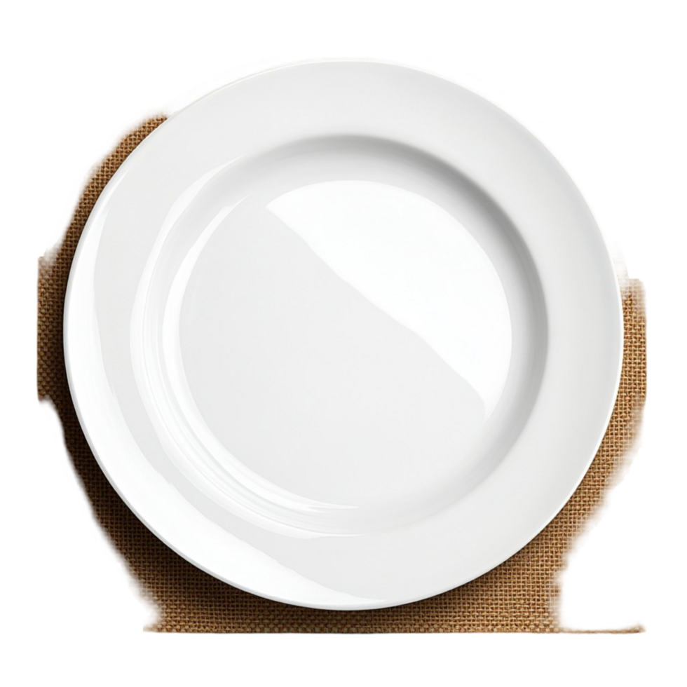White Plate Transparent Background png