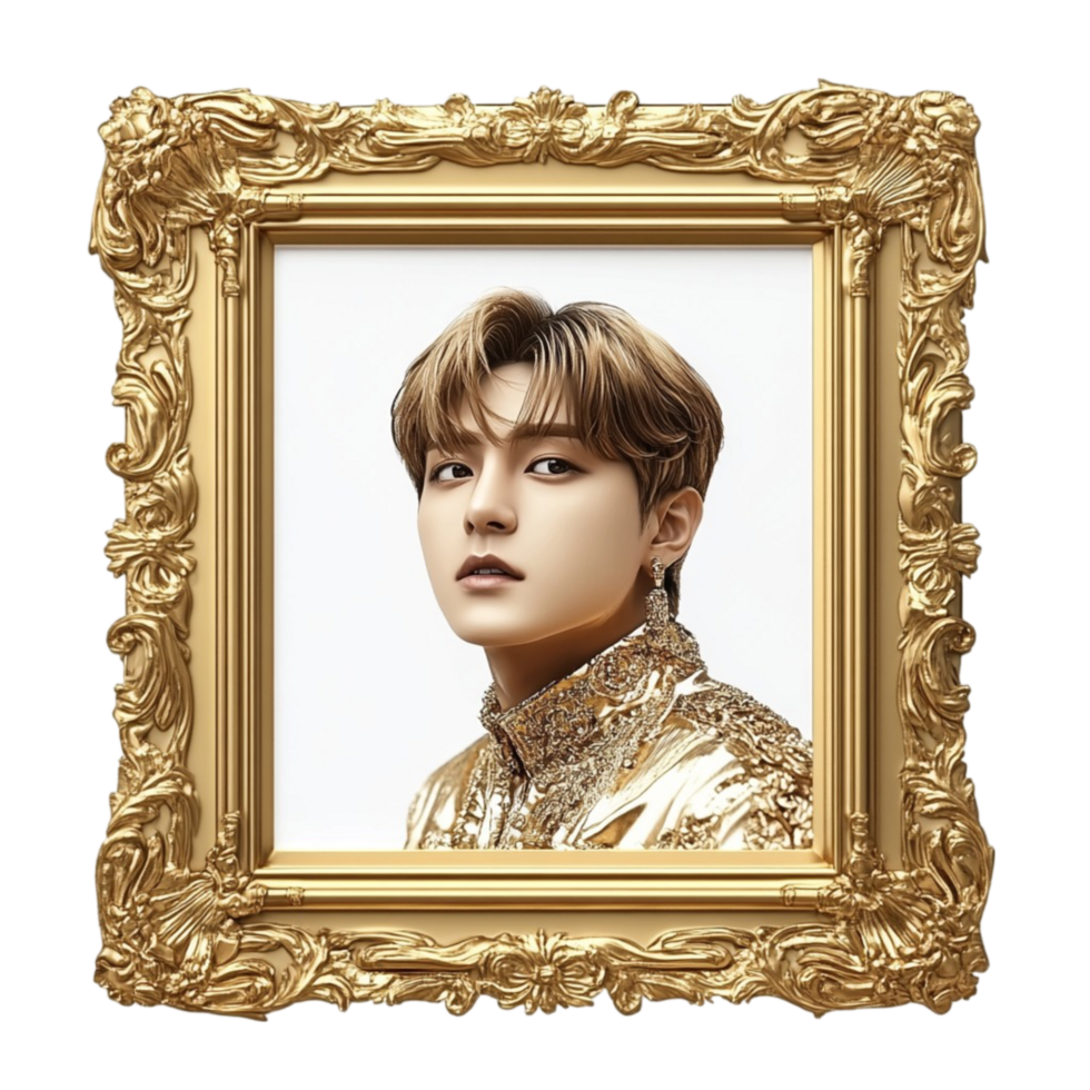 Sculpted Bust in Frame Transparent Background png