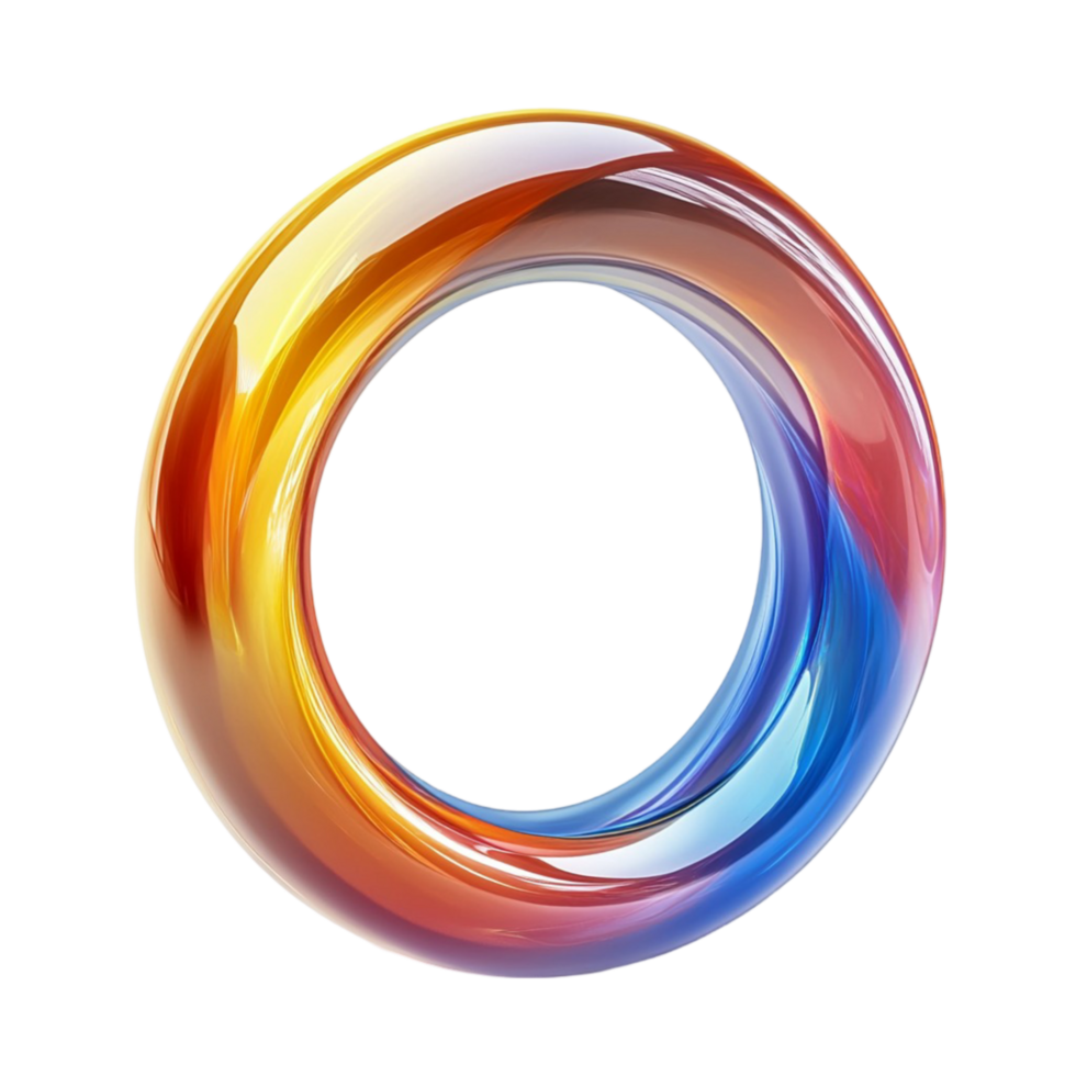Colorful Circular Loop Illustration on Transparent Background png