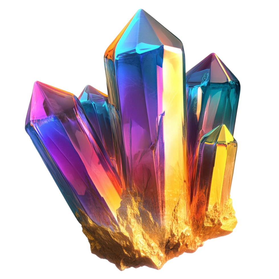 Colorful Crystal transparent background png