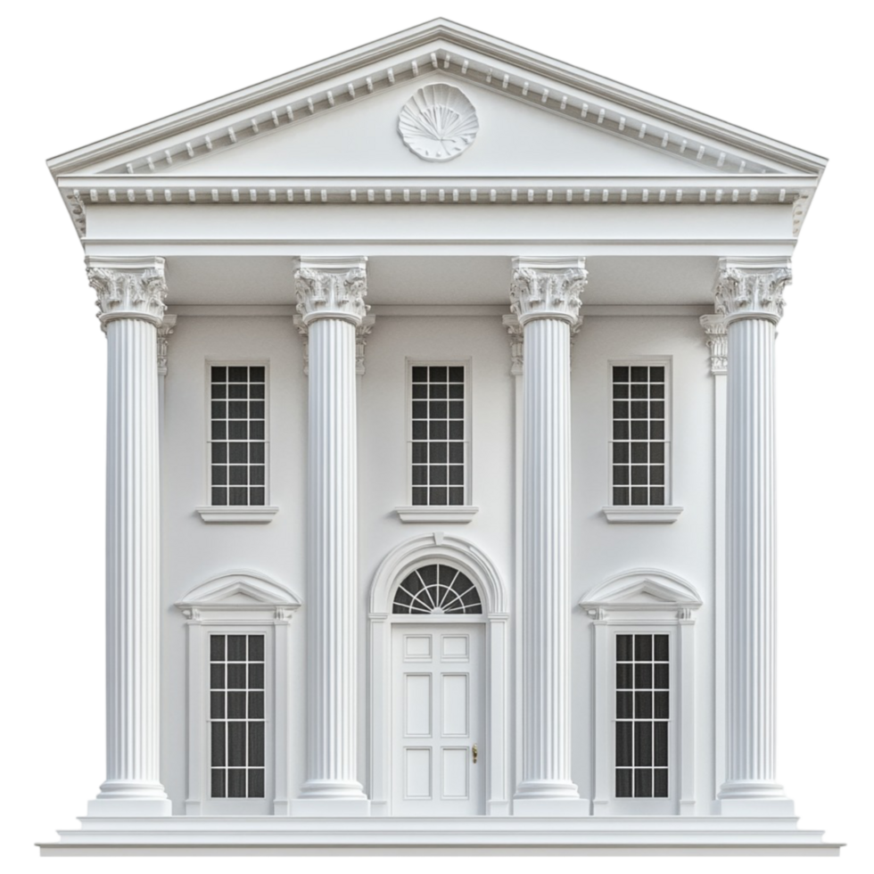 White Building transparent background png