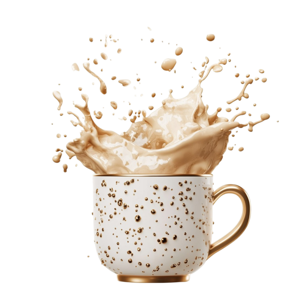 Splashing Coffee Mug Transparent Background png