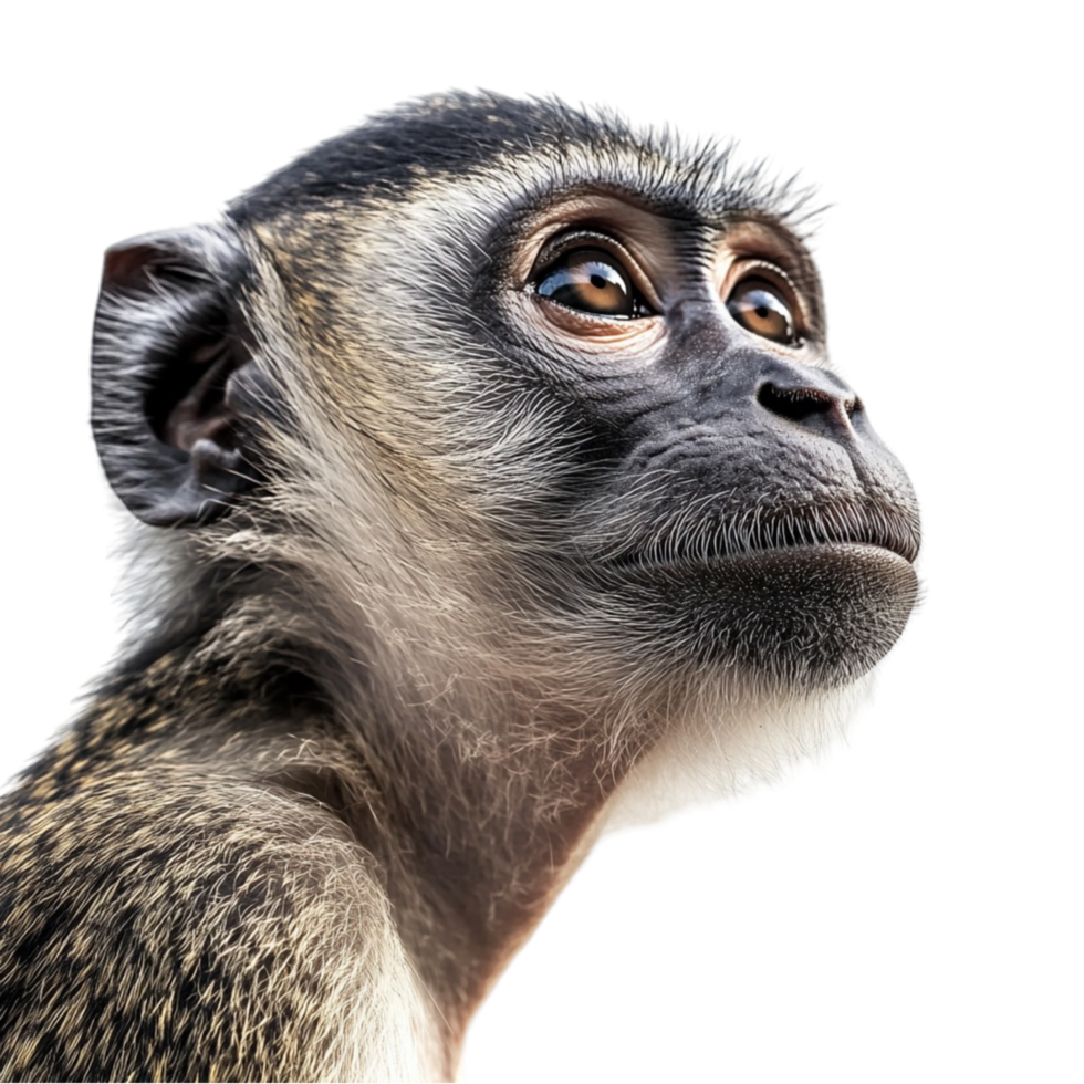Monkey Face Close-up Transparent Background png