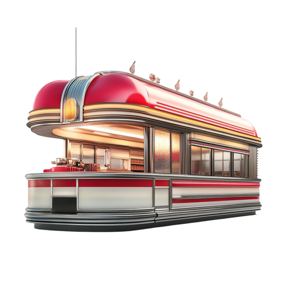 Classic Red Tram Transparent Background png
