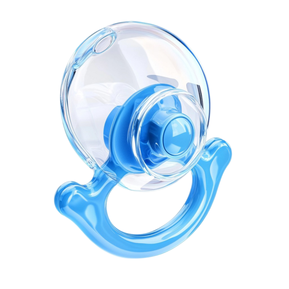 Blue Baby Pacifier Transparent Background. png