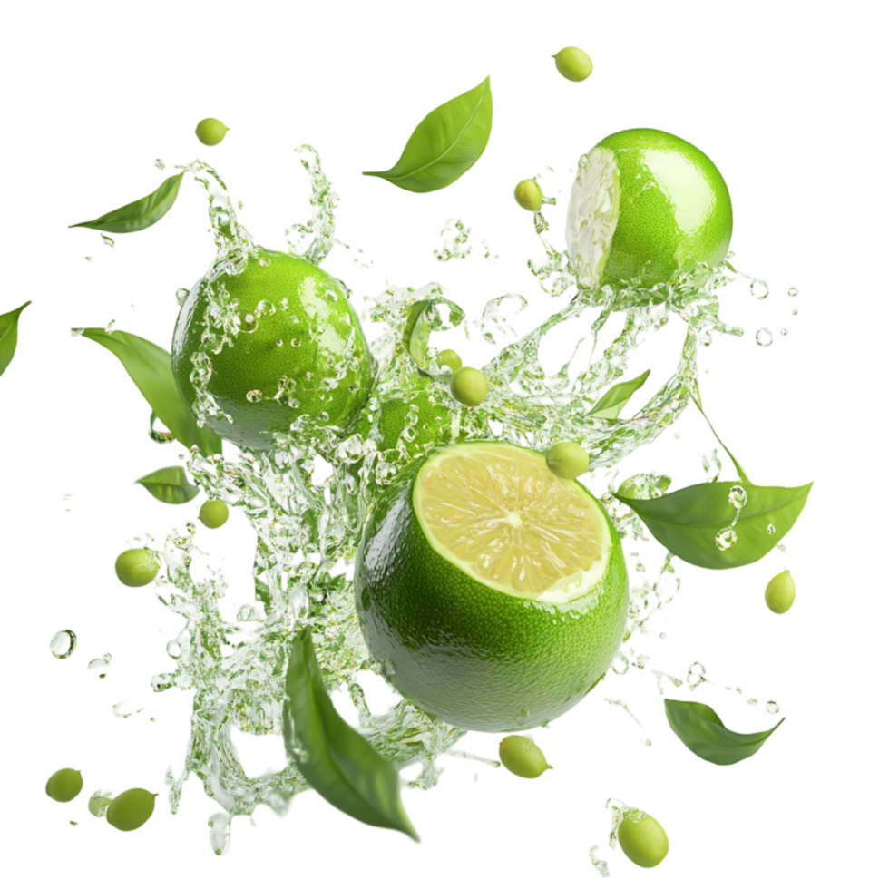 Lime and Ice Splash Transparent Background png
