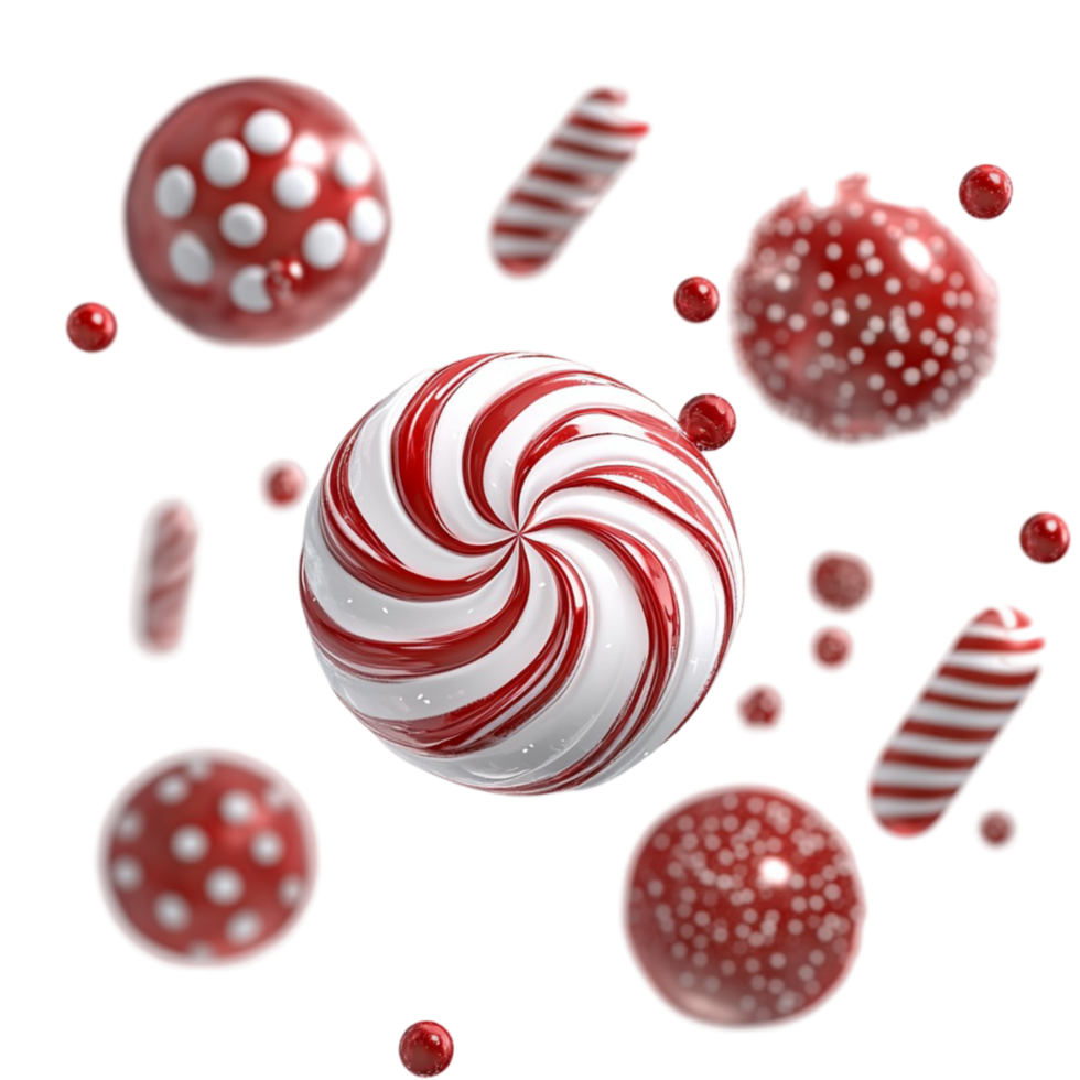Peppermint Candies Variation on Transparent Background png