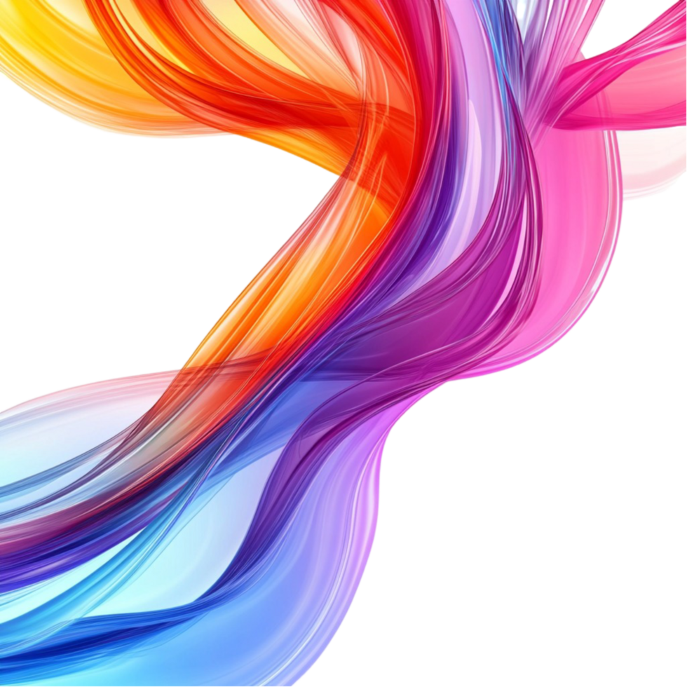 Abstract Colorful Swirls Transparent Background png