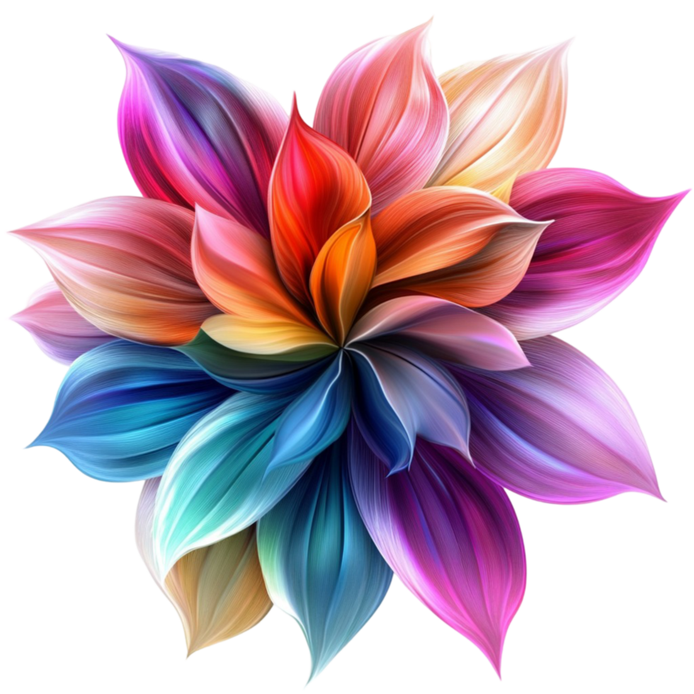 Multilayered Abstract Flower Transparent Background png