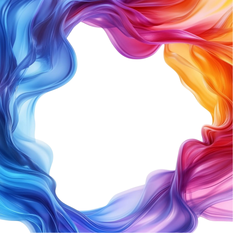 Abstract Flowing Waves Transparent Background png