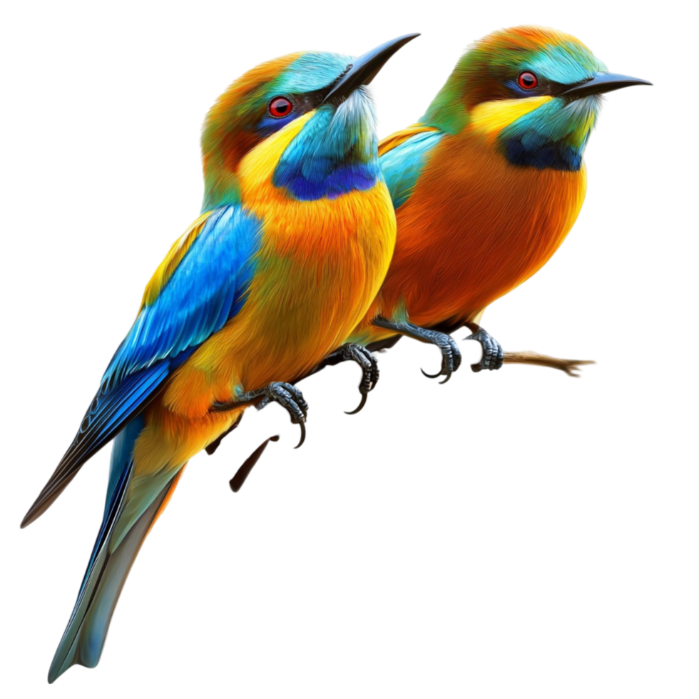 Two Exotic Birds Transparent Background png
