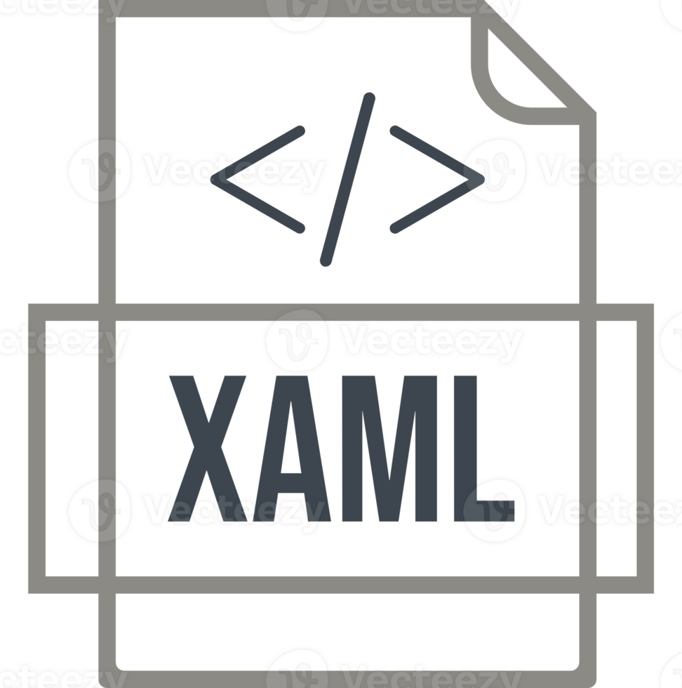 Xaml File Icon Thick Outline Sharp Corners Design Element png