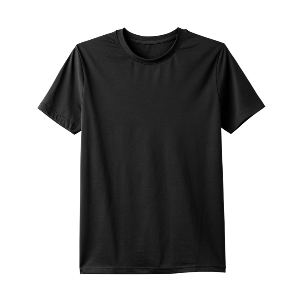 Blank black t-shirt mockup png