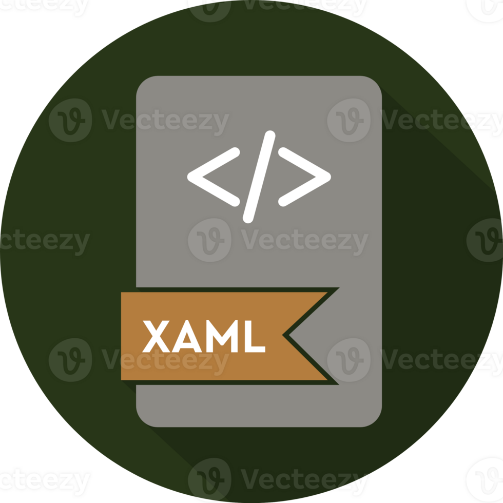 Modern Xaml File Format Icon Natural Gray Fill Circular Shape png