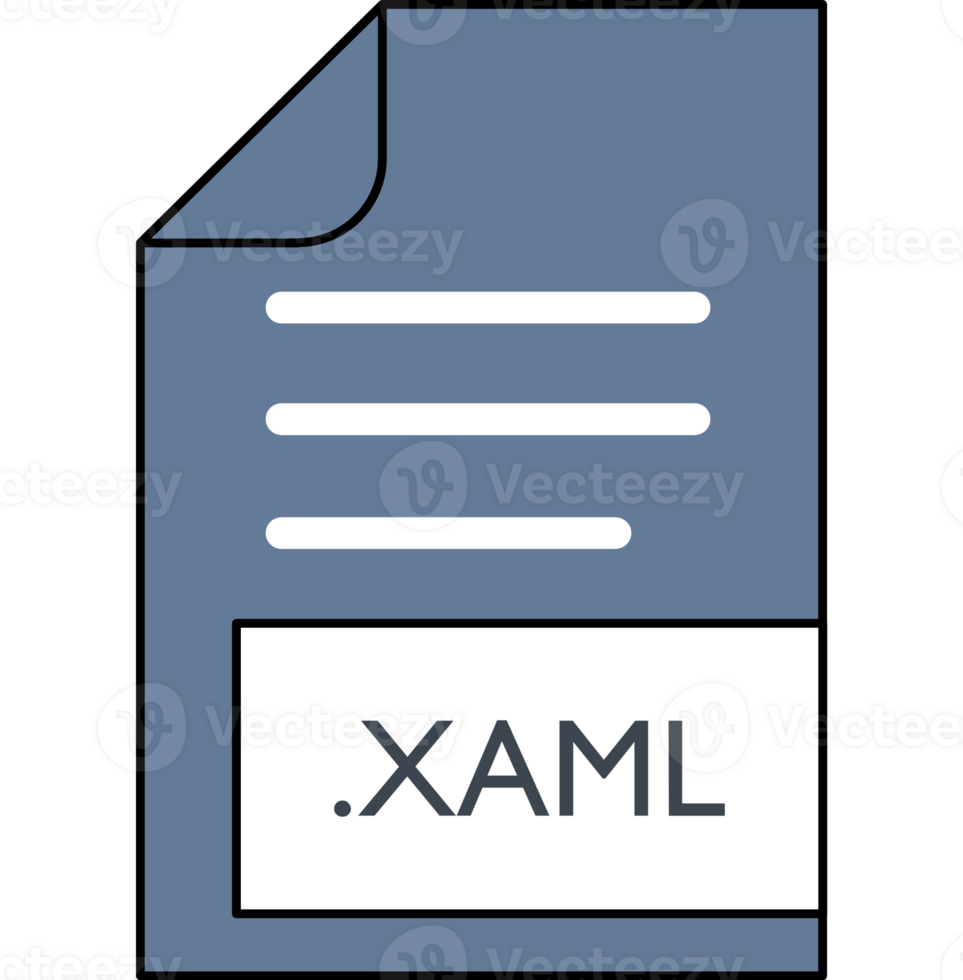 Creative Xaml File Format Icon Outline And Fill Graphic png