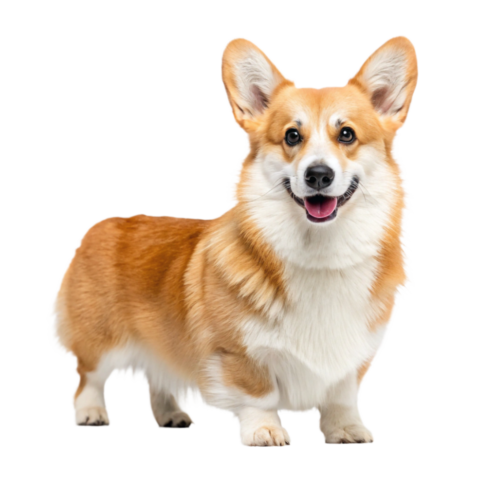 Full shot of a happy Pembroke Welsh Corgi, standing png