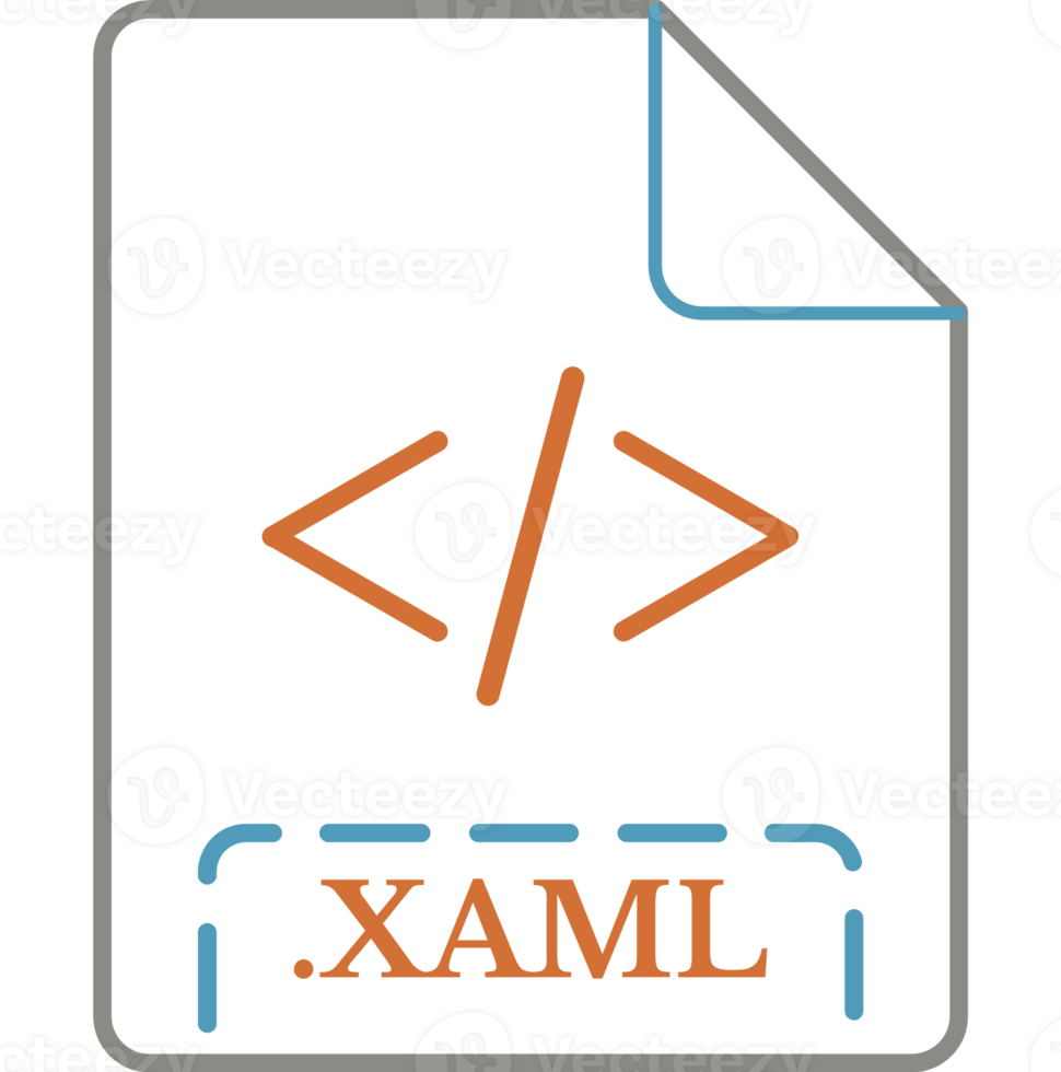 Xaml File Icon Natural Gray Rounded Outline Design Element png