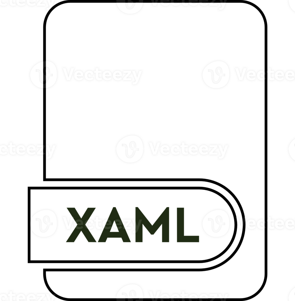 Xaml File Format Icon Black Outline Illustration png