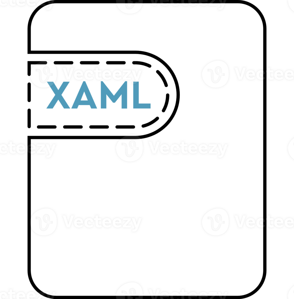 Xaml File Icon Thick Black Outline Design Element png
