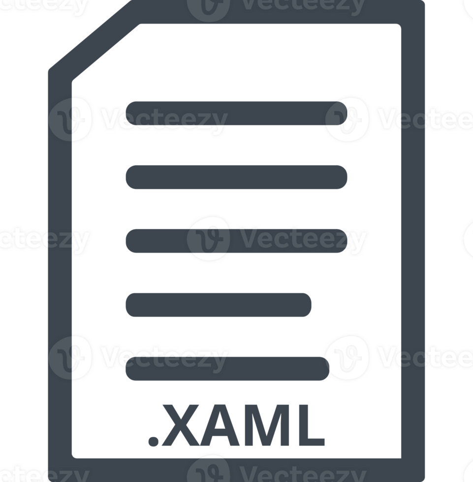 Modern Xaml Line Document Icon png