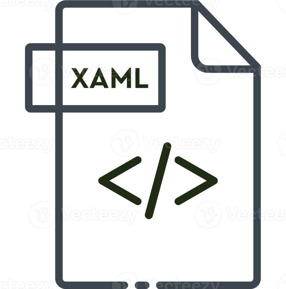 Creative Xaml File Format Minimal Icon With Black Outline Graphic png