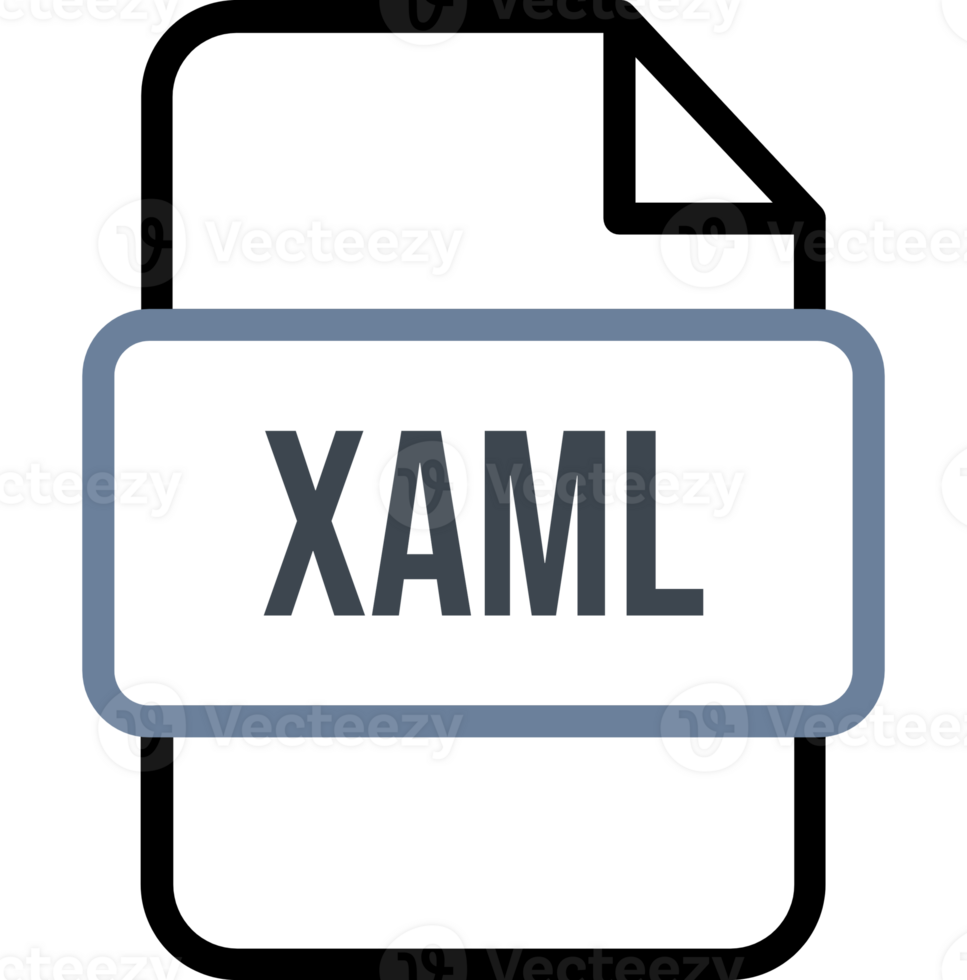 Xaml File Icon With Bold Outline Art png