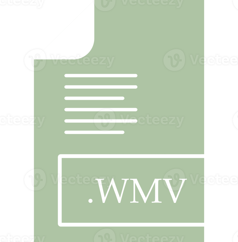 Wmv File Format Icon Fill Insidse With Symbol Design Element png