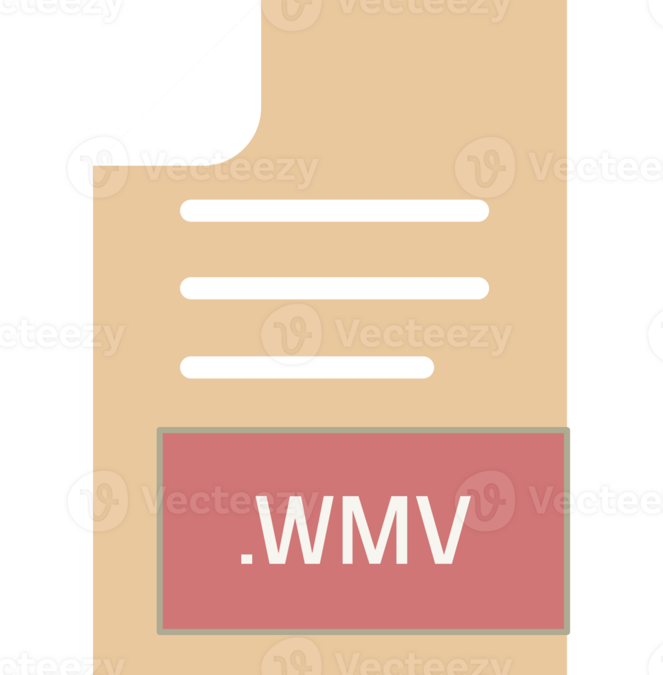 Modern Wmv File Format Icon Outline And Fill png