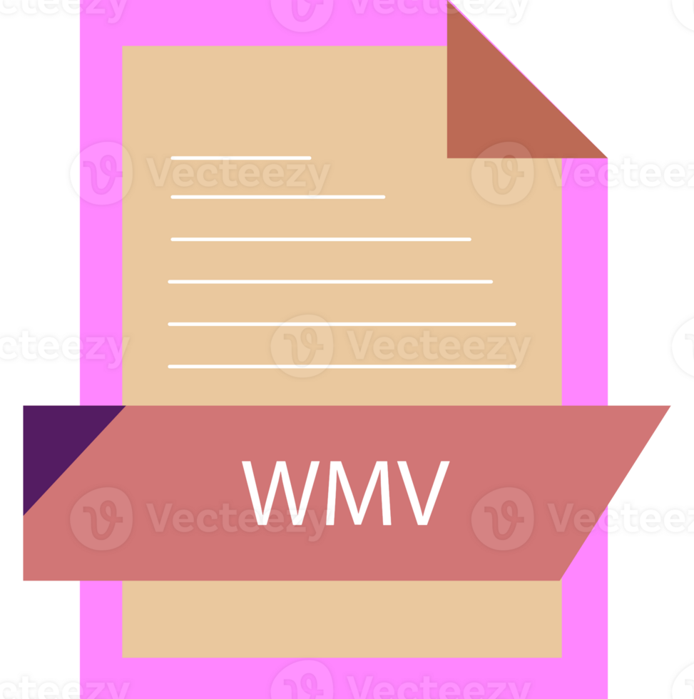 Wmv File Format Icon Modern Design Art png