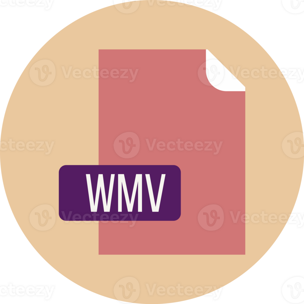 Wmv File Format Icon Rounded Circle Bg Illustration png