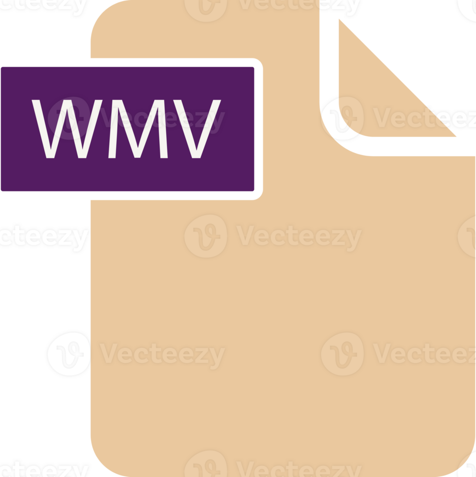 Creative Wmv File Format Icon Rounded Shapes And Spacing Graphic png
