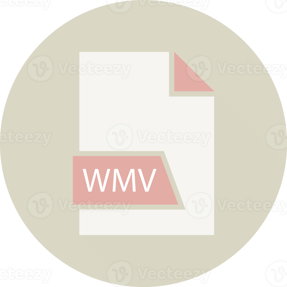 Wmv File Format Icon Space In Shapes And Circular Shape Outside Design Element png