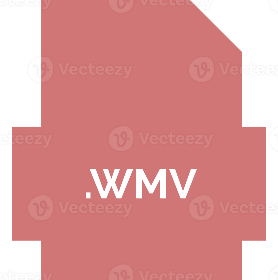Creative Wmv File Extension Icon Fill Crisp Corners With Symbol Graphic png