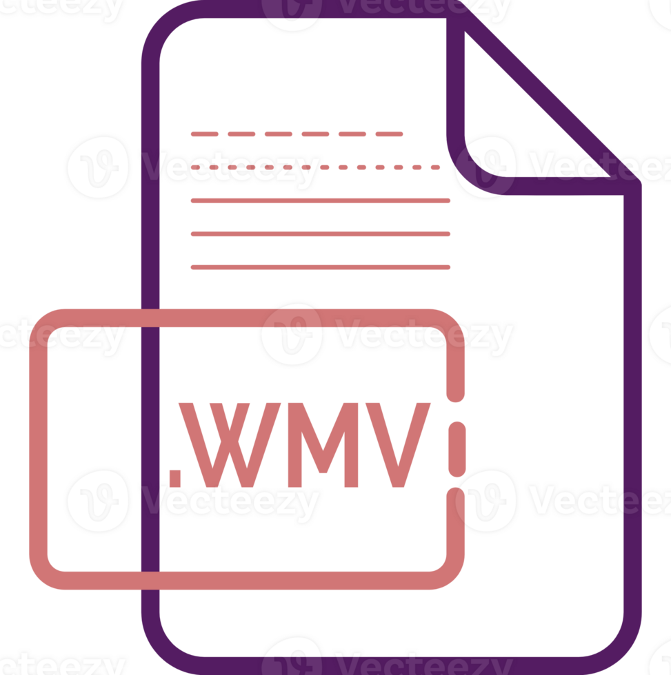 Wmv File Extension Icon Little Dot And Color Fill Illustration png