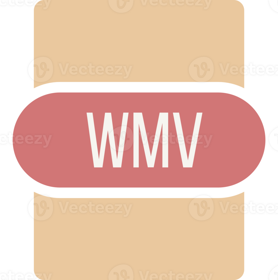 Wmv File Extension Icon Rounded And Color Fill Design Element png