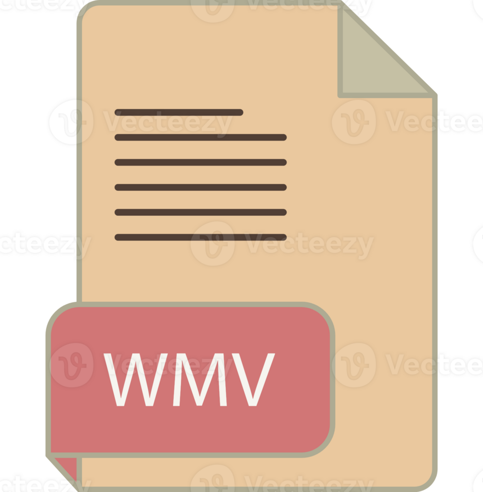 Wmv File Extension Icon Rounded Lines And Crisp Corners Design Element png