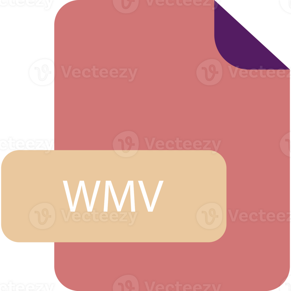 Wmv File Extension Icon Rounded Corners And Deep Color Design Element png